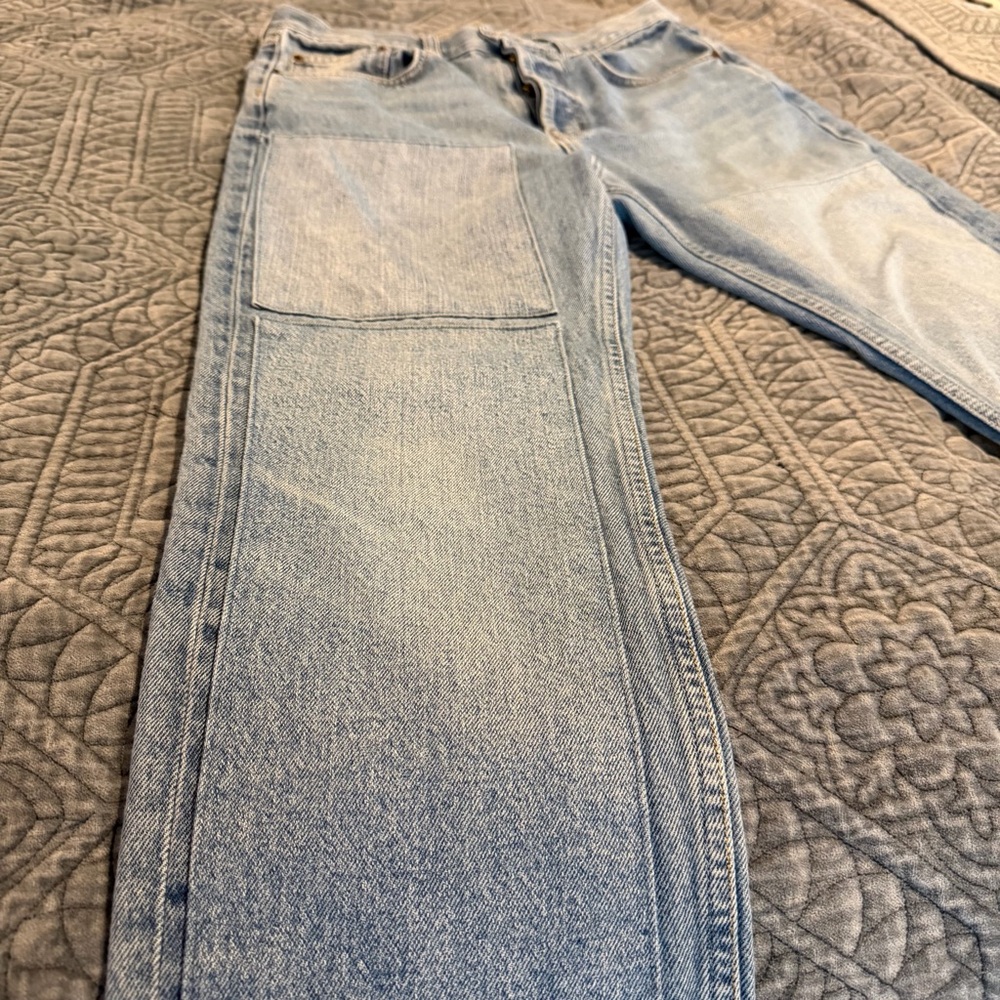 B Sides Patchwork Straight Leg Ankle Jean. Size 27 - Picture 16 of 17